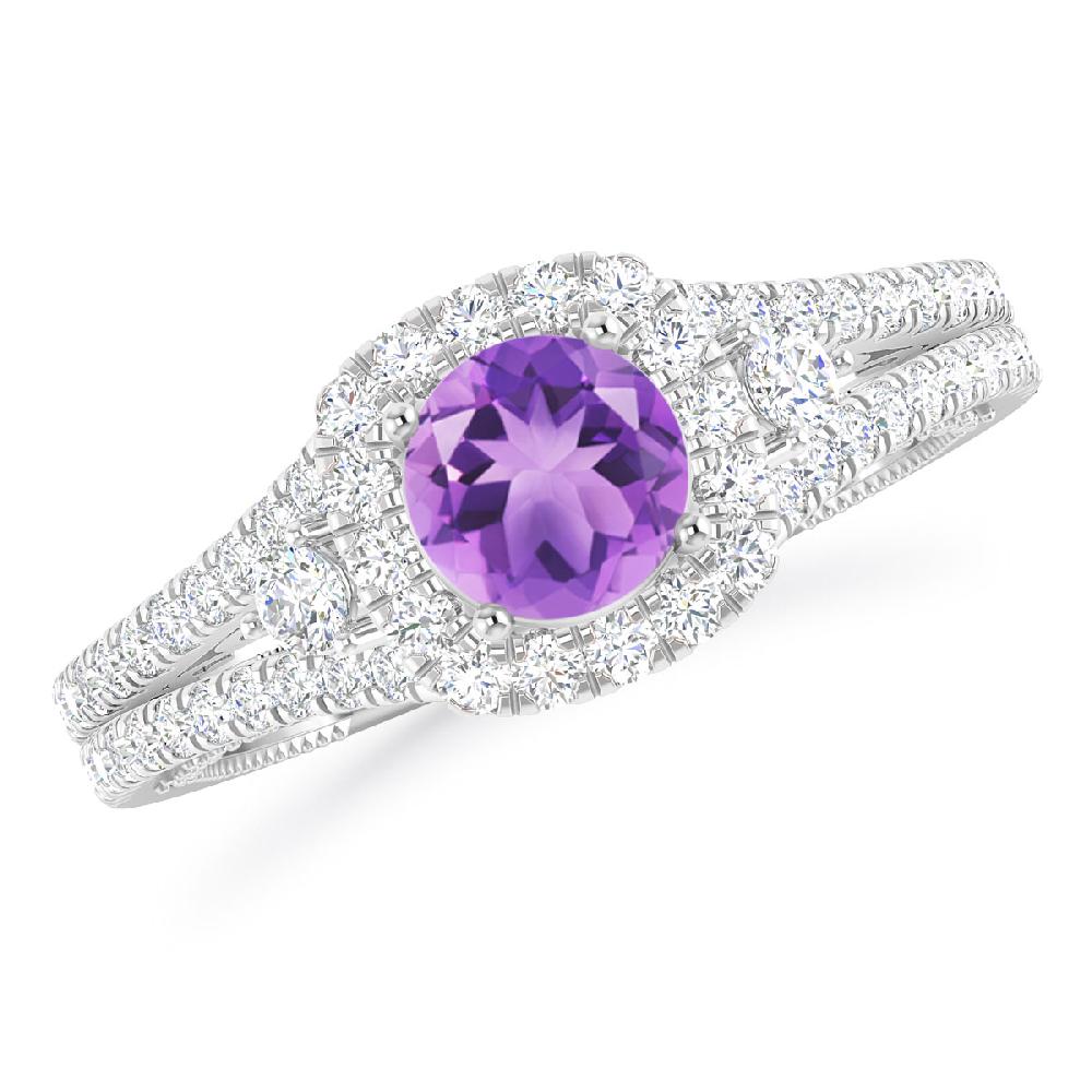 White Gold - Amethyst