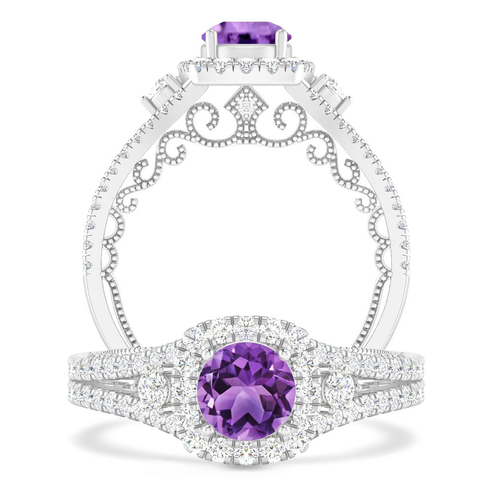 White Gold - Amethyst