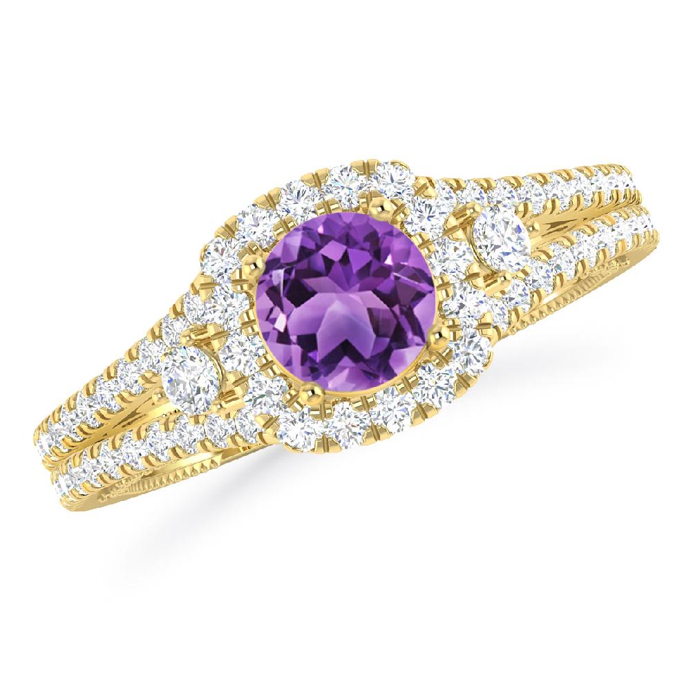 Yellow Gold - Amethyst