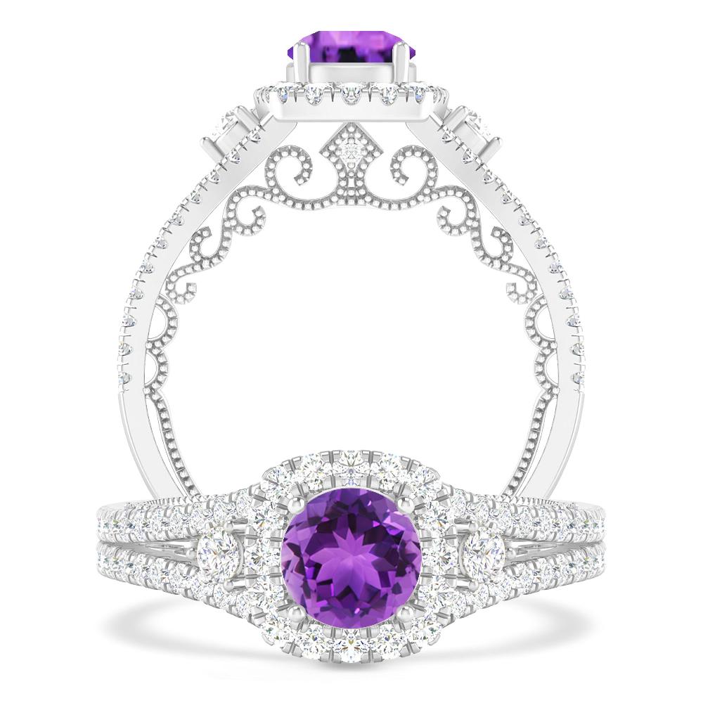 White Gold - Amethyst