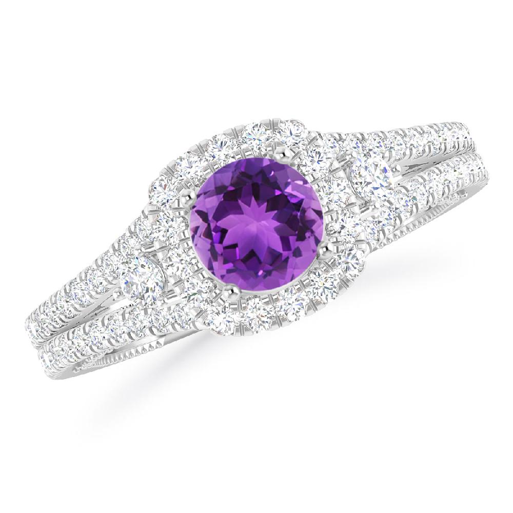 White Gold - Amethyst