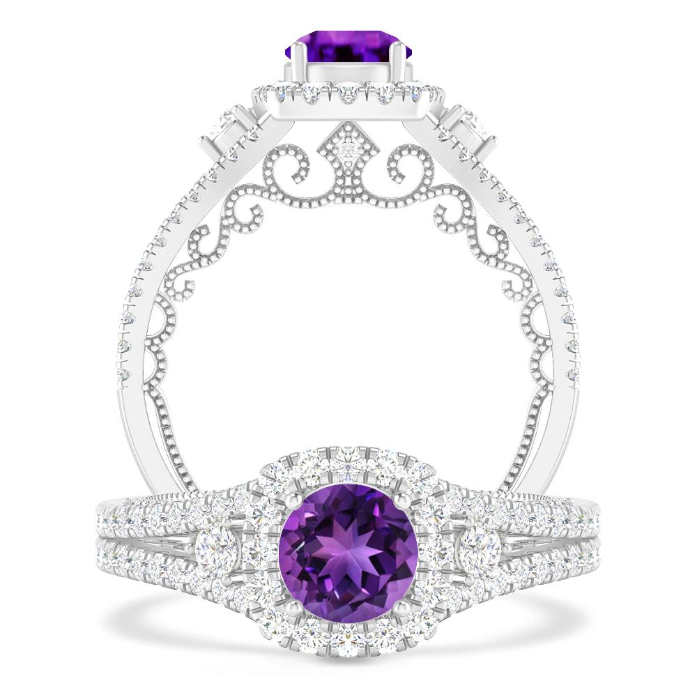 White Gold - Amethyst