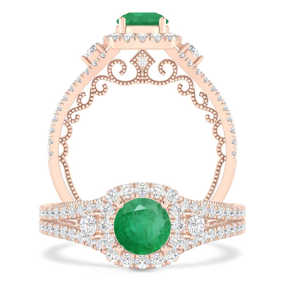 Rose Gold - Emerald