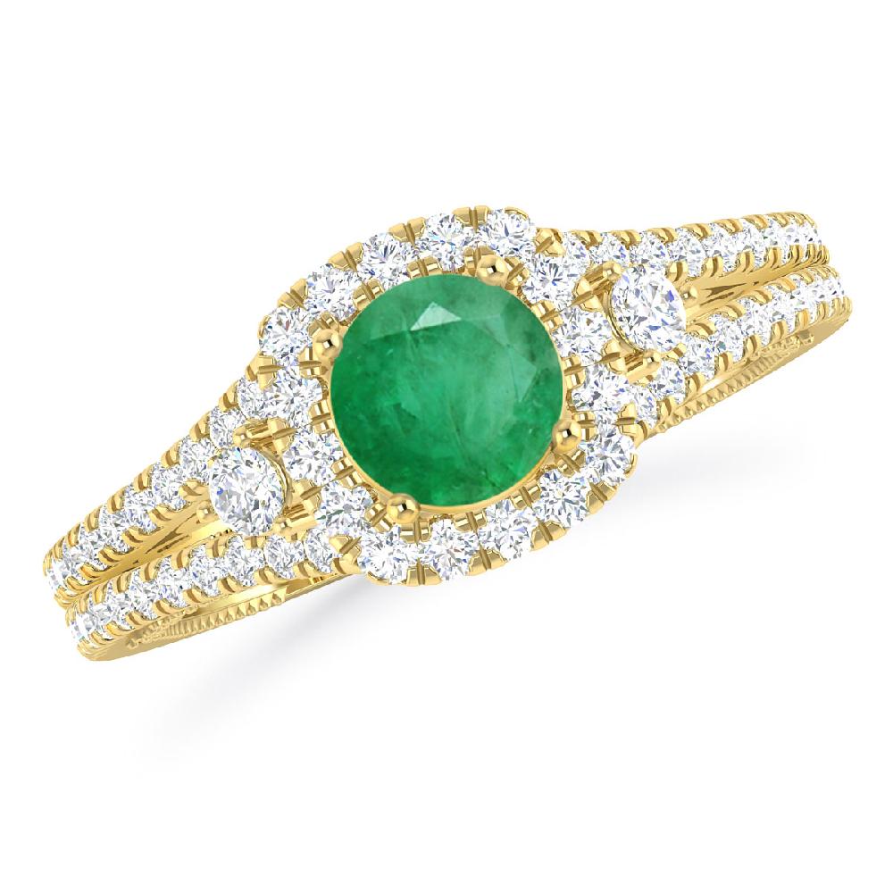 Yellow Gold - Emerald