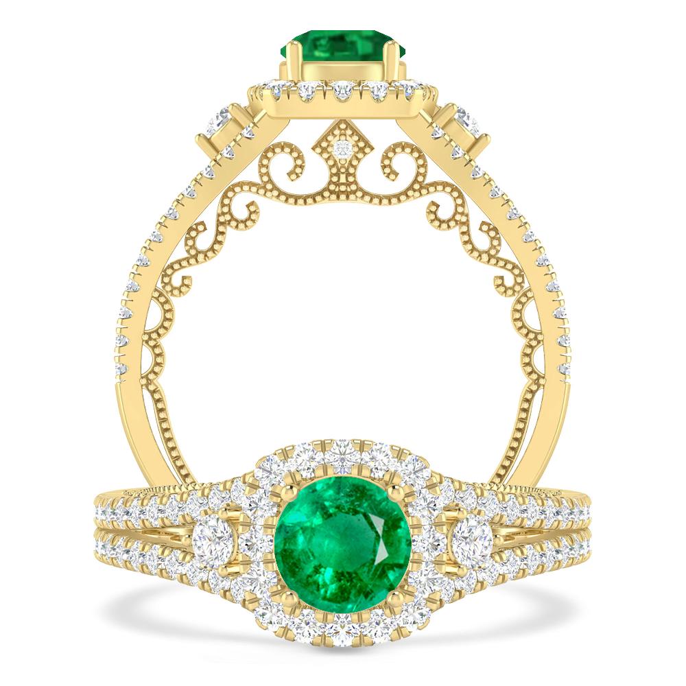 Yellow Gold - Emerald