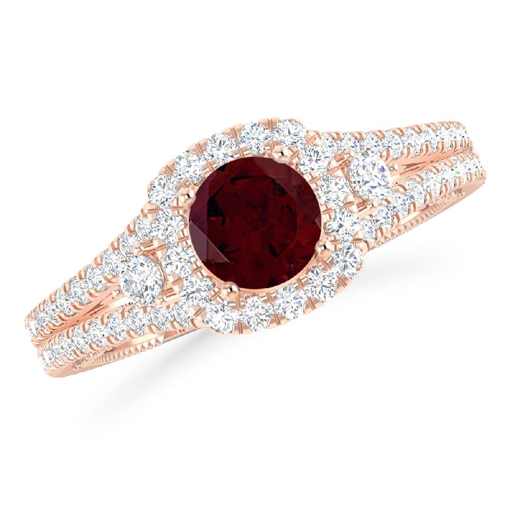 Rose Gold - Garnet