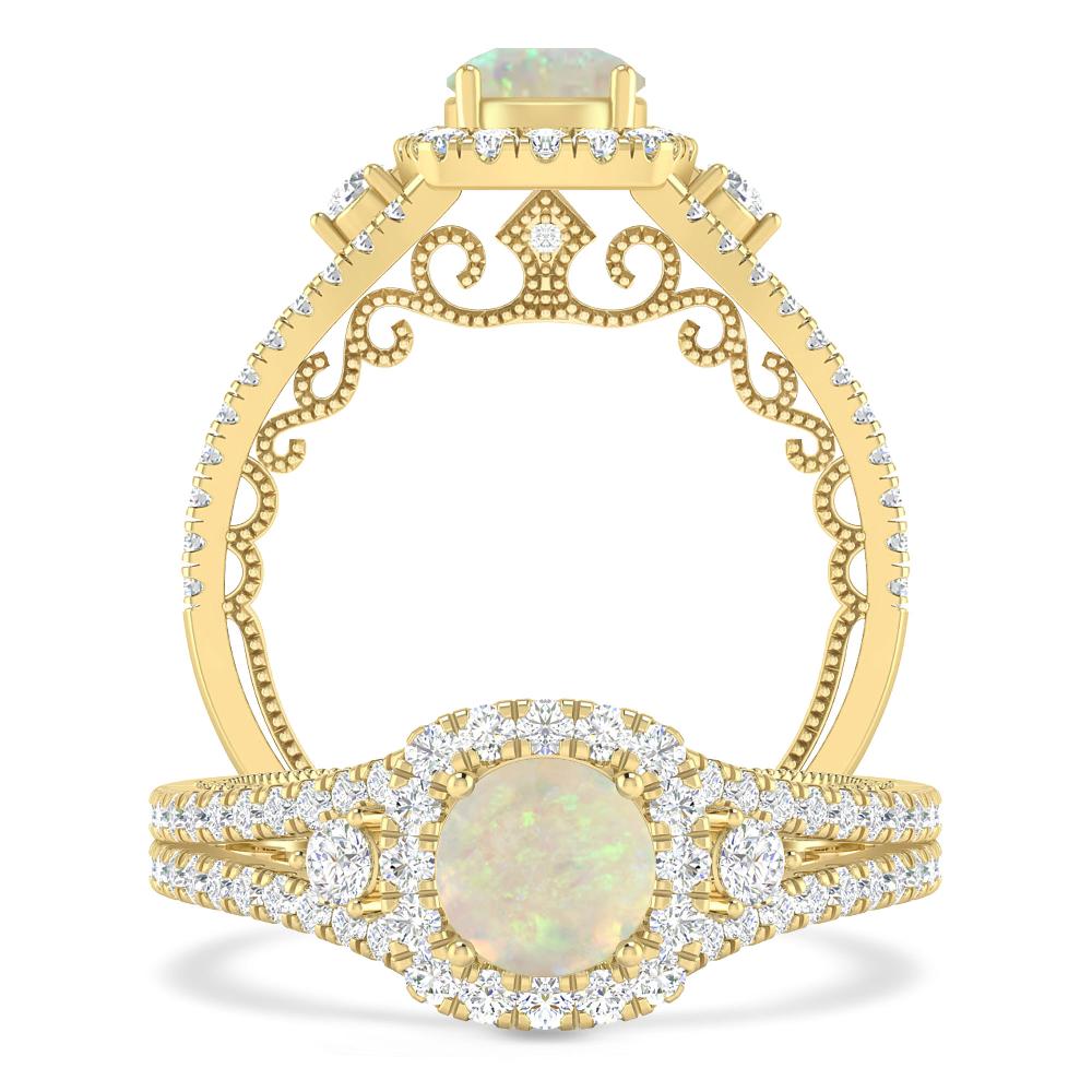 Yellow Gold - Opal