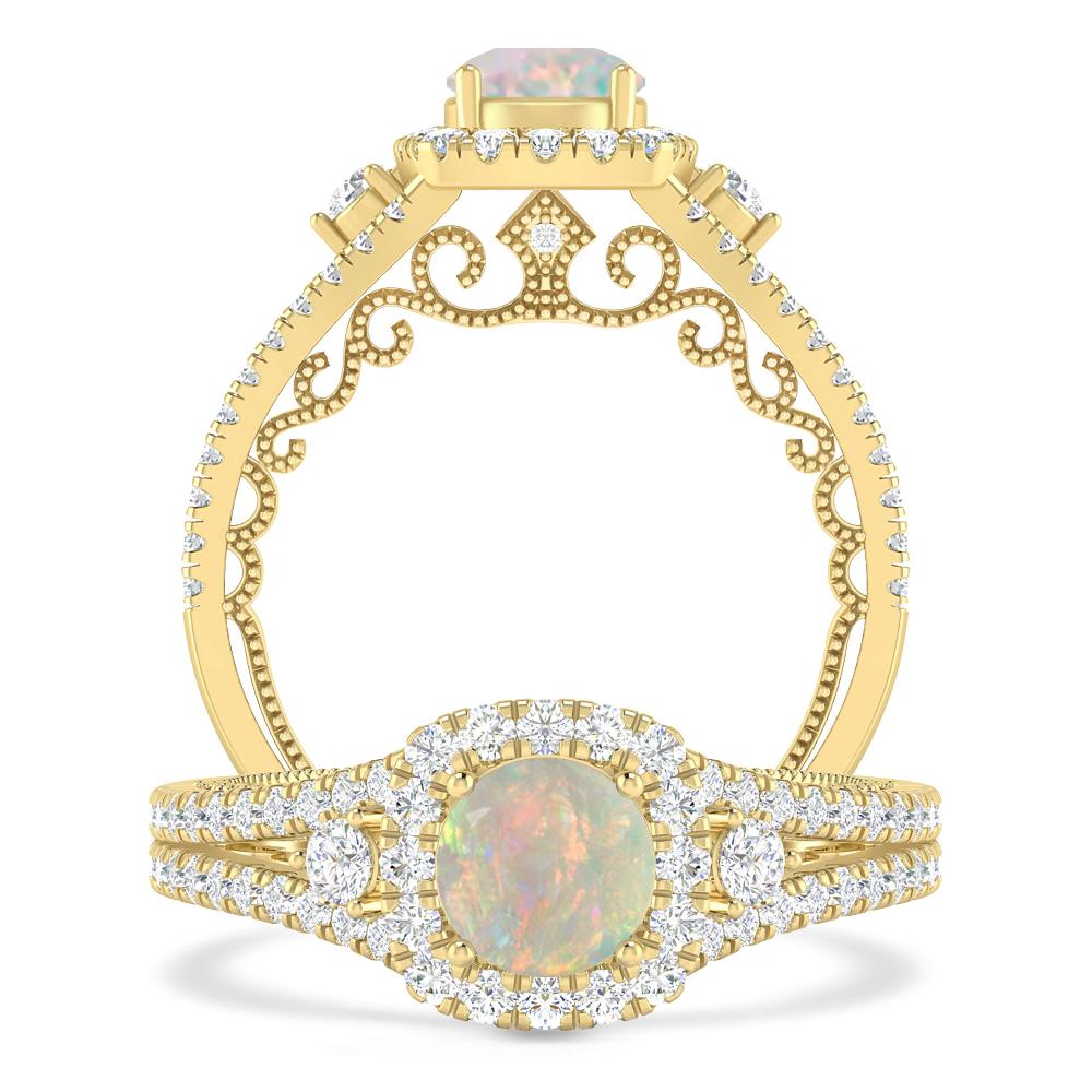 Yellow Gold - Opal