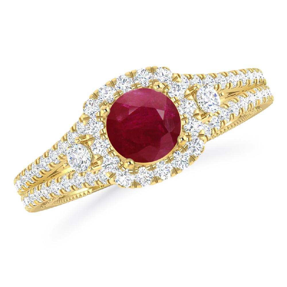 Yellow Gold - Ruby