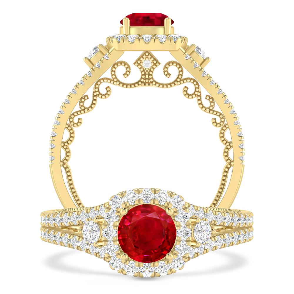 Yellow Gold - Ruby