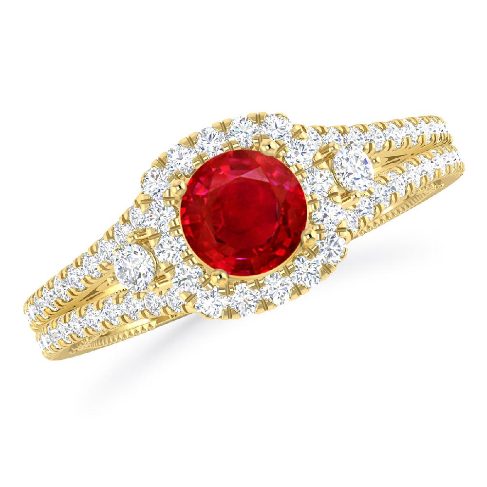 Yellow Gold - Ruby