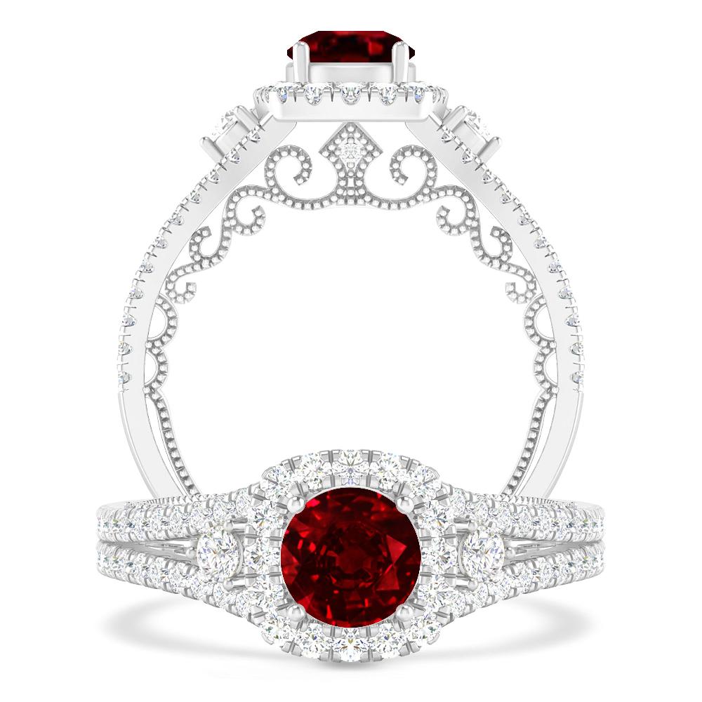 White Gold - Ruby