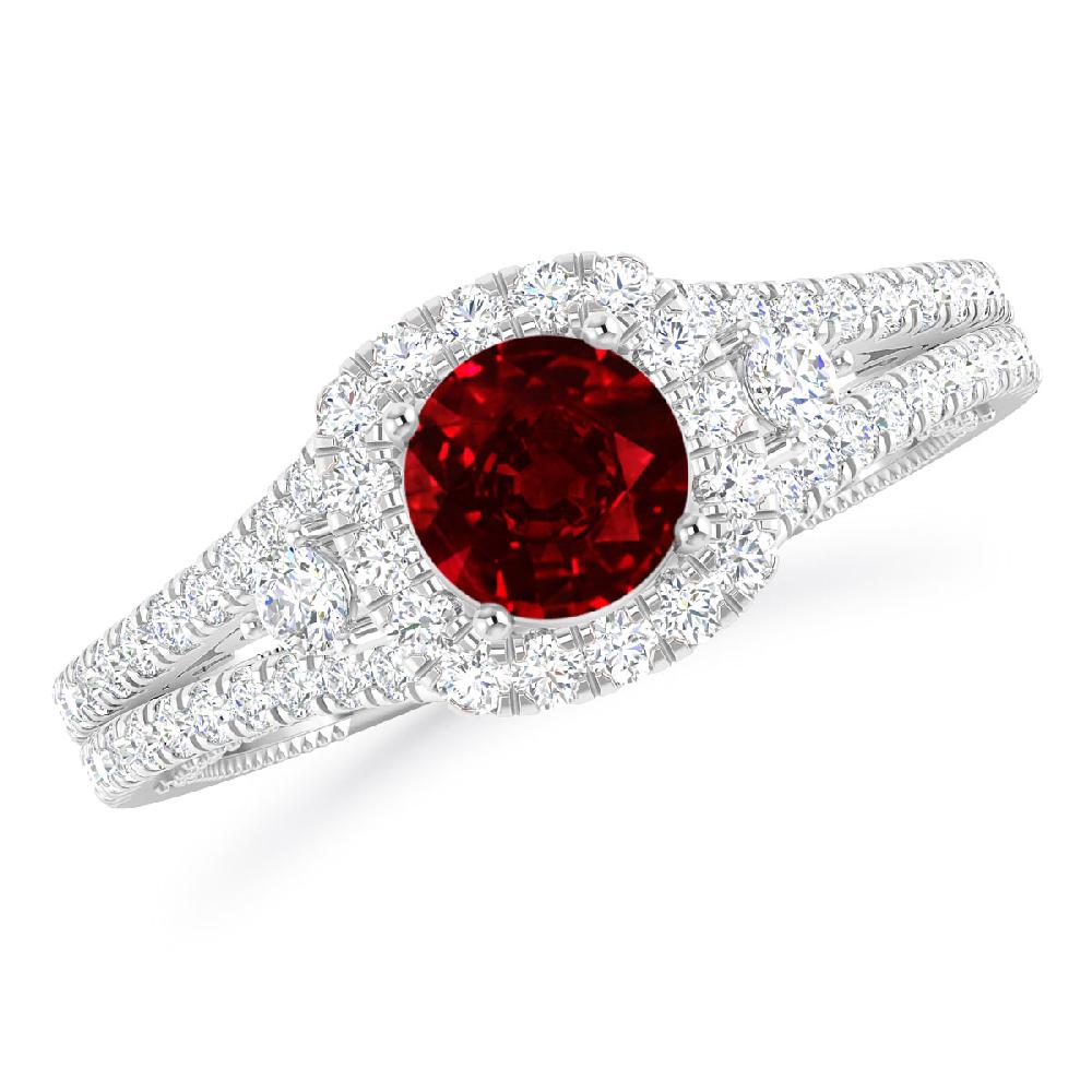 White Gold - Ruby