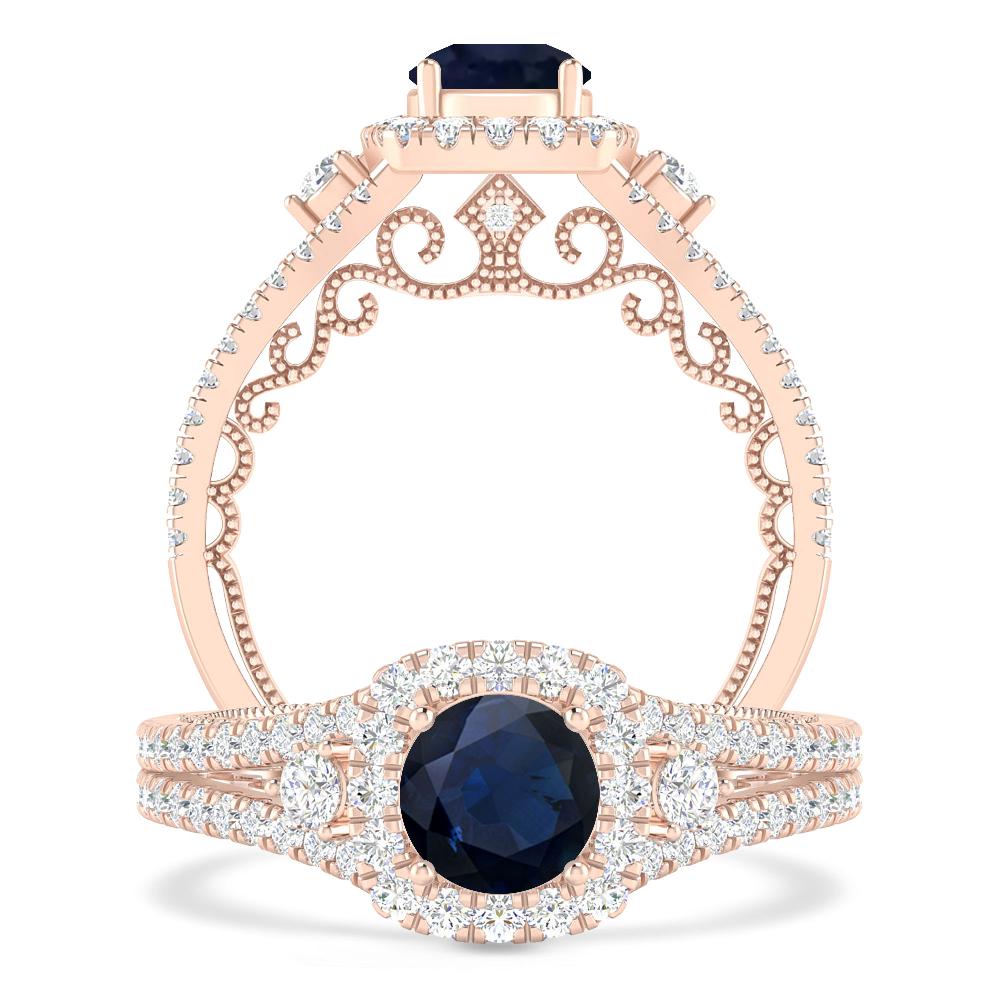 Rose Gold - Sapphire