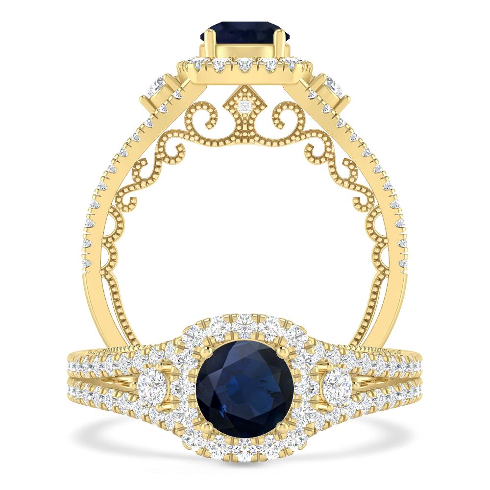 Yellow Gold - Sapphire