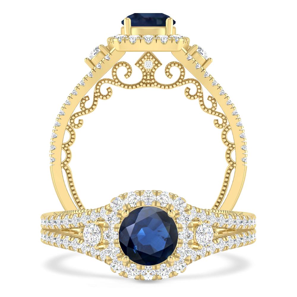 Yellow Gold - Sapphire