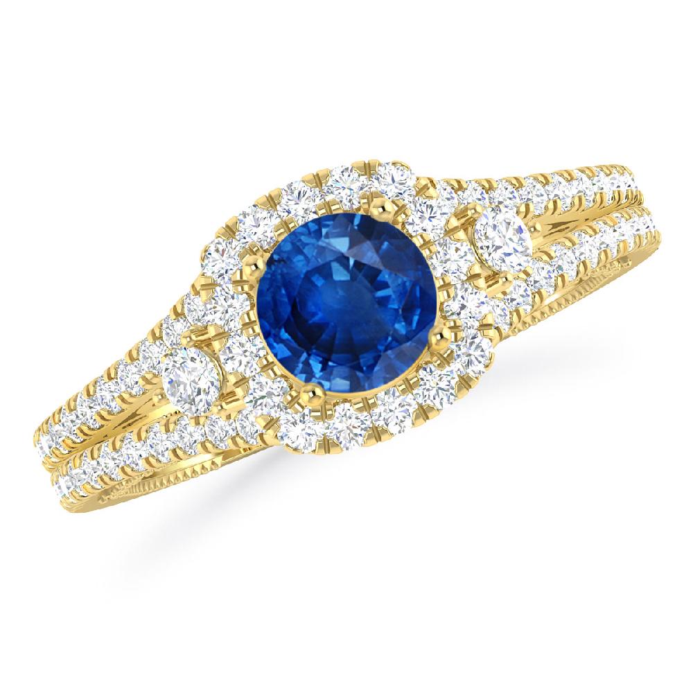 Yellow Gold - Sapphire