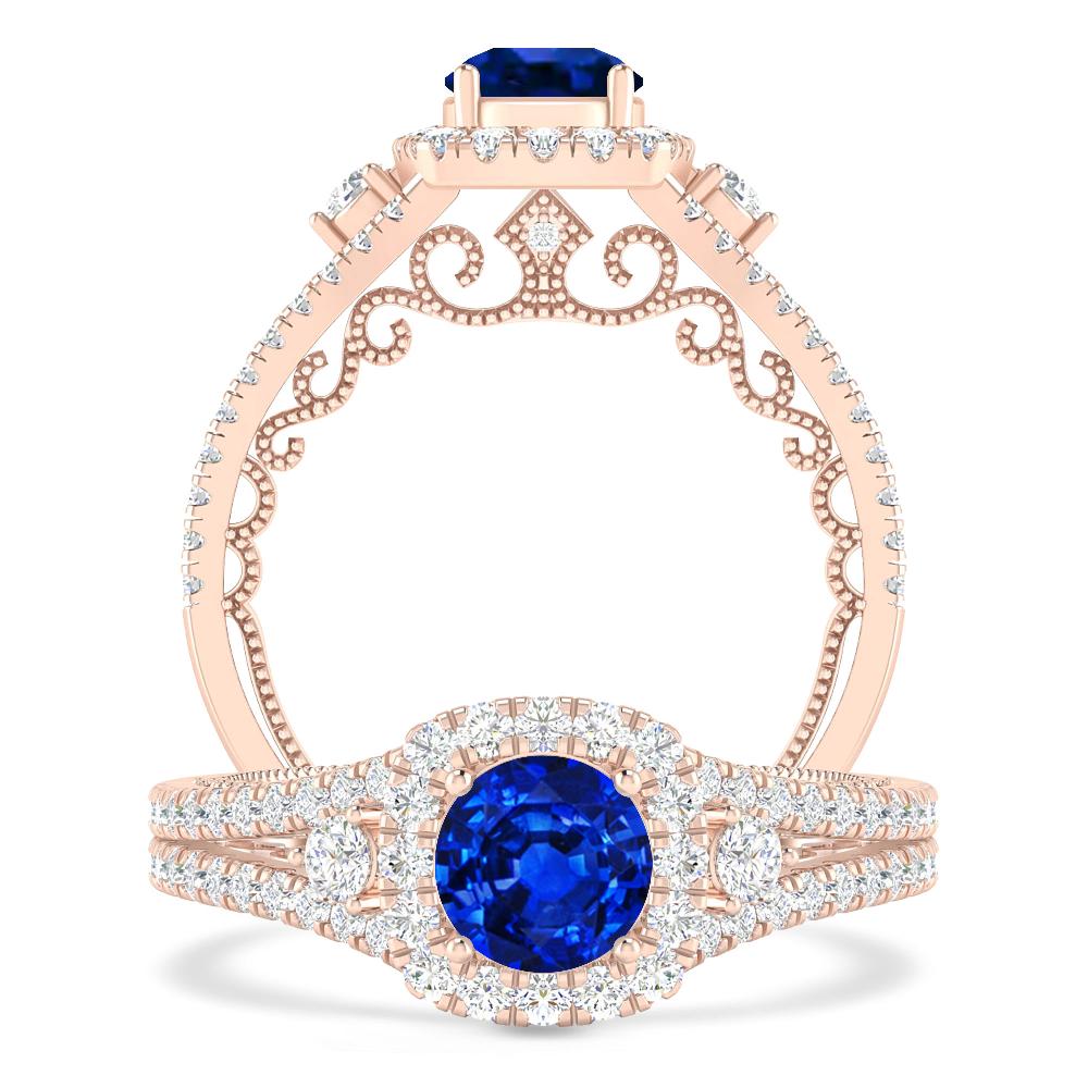 Rose Gold - Sapphire