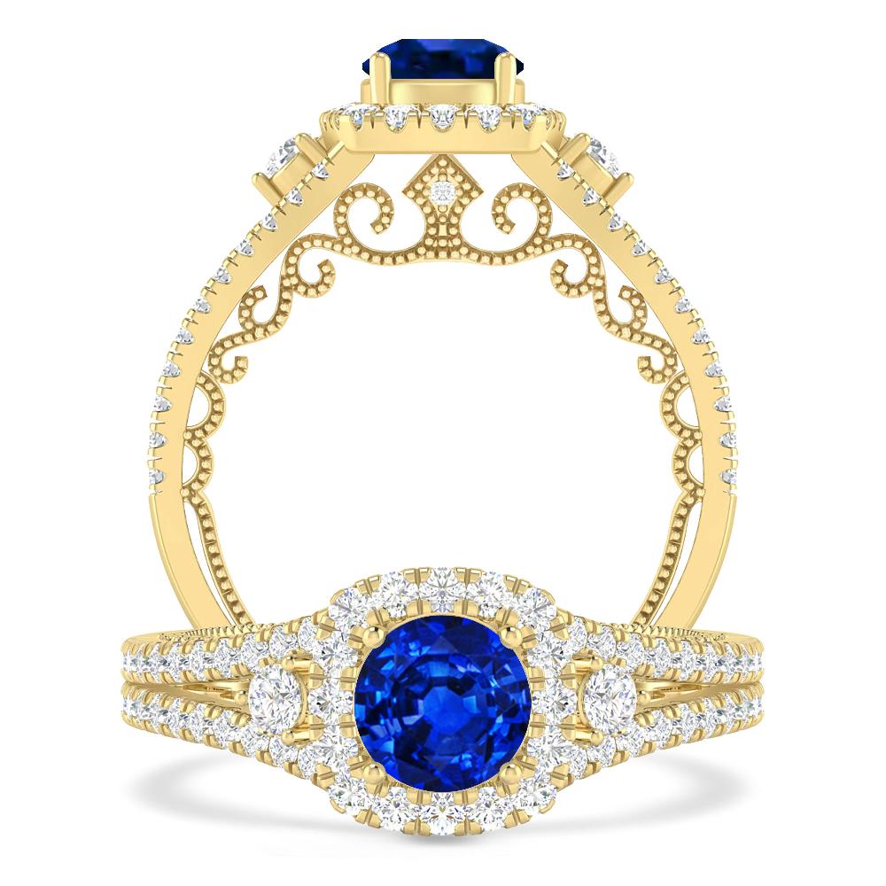 Yellow Gold - Sapphire