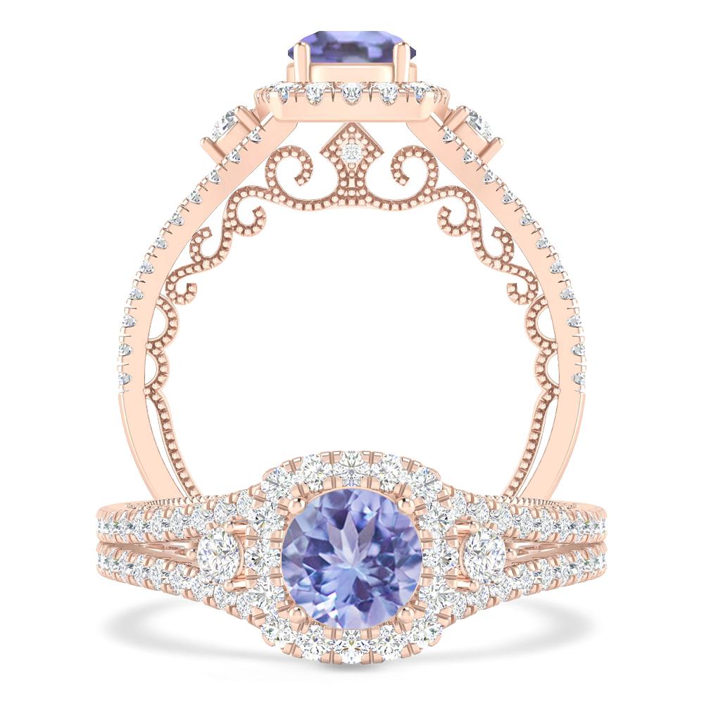 Rose Gold - Tanzanite