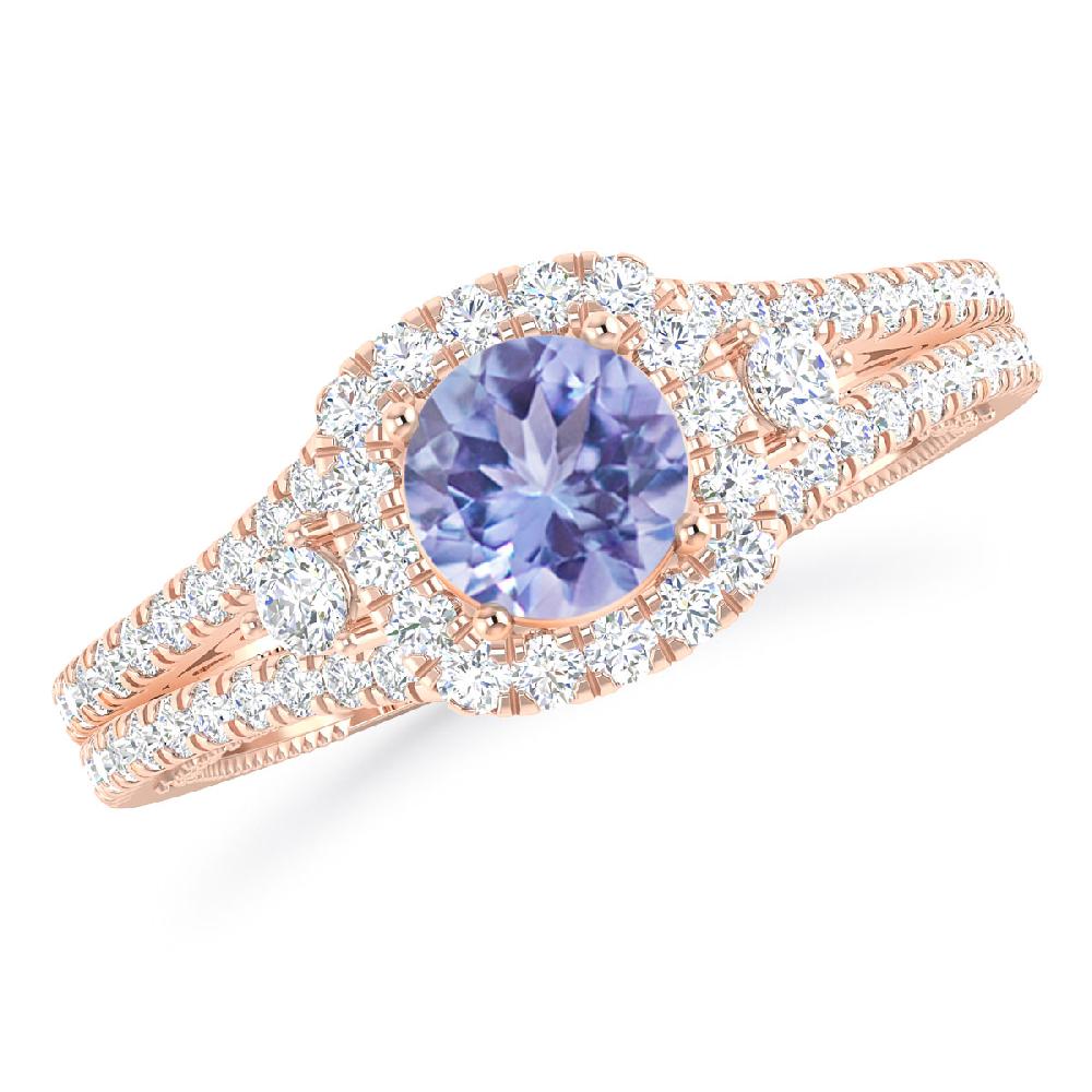 Rose Gold - Tanzanite