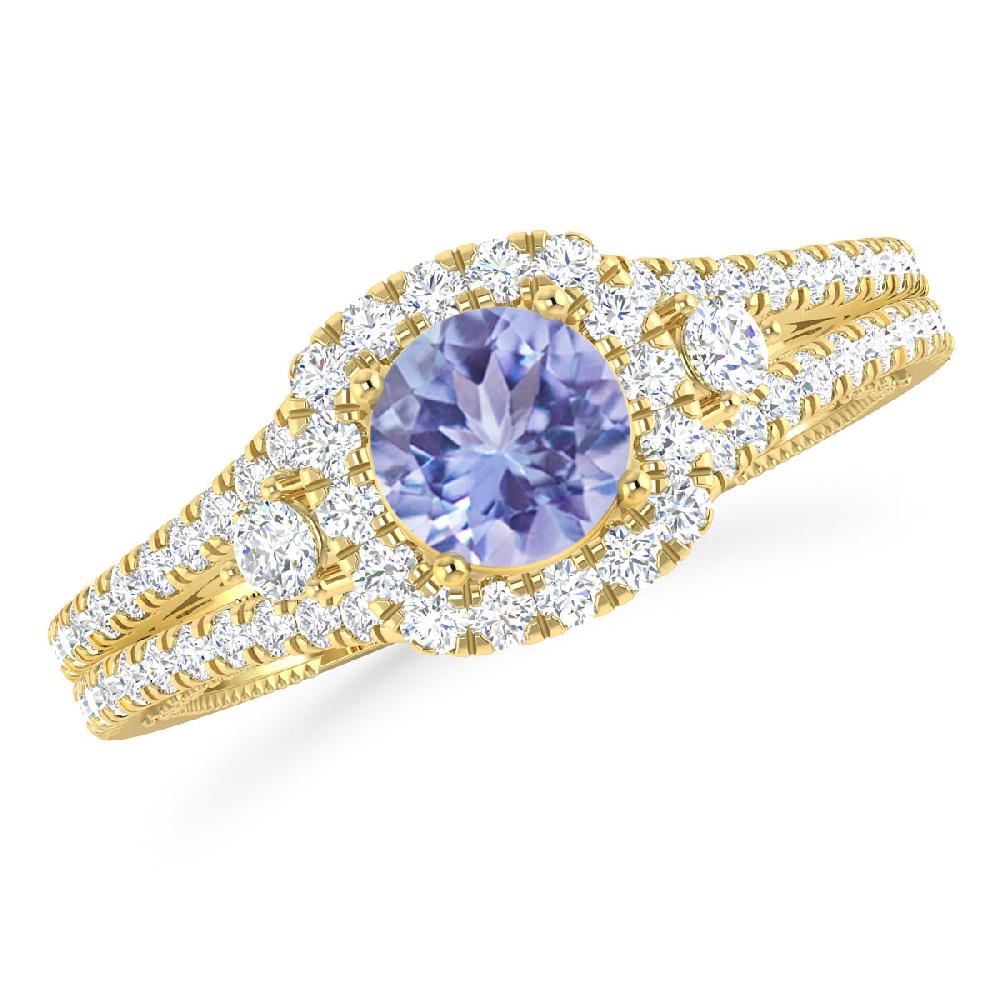 Yellow Gold - Tanzanite