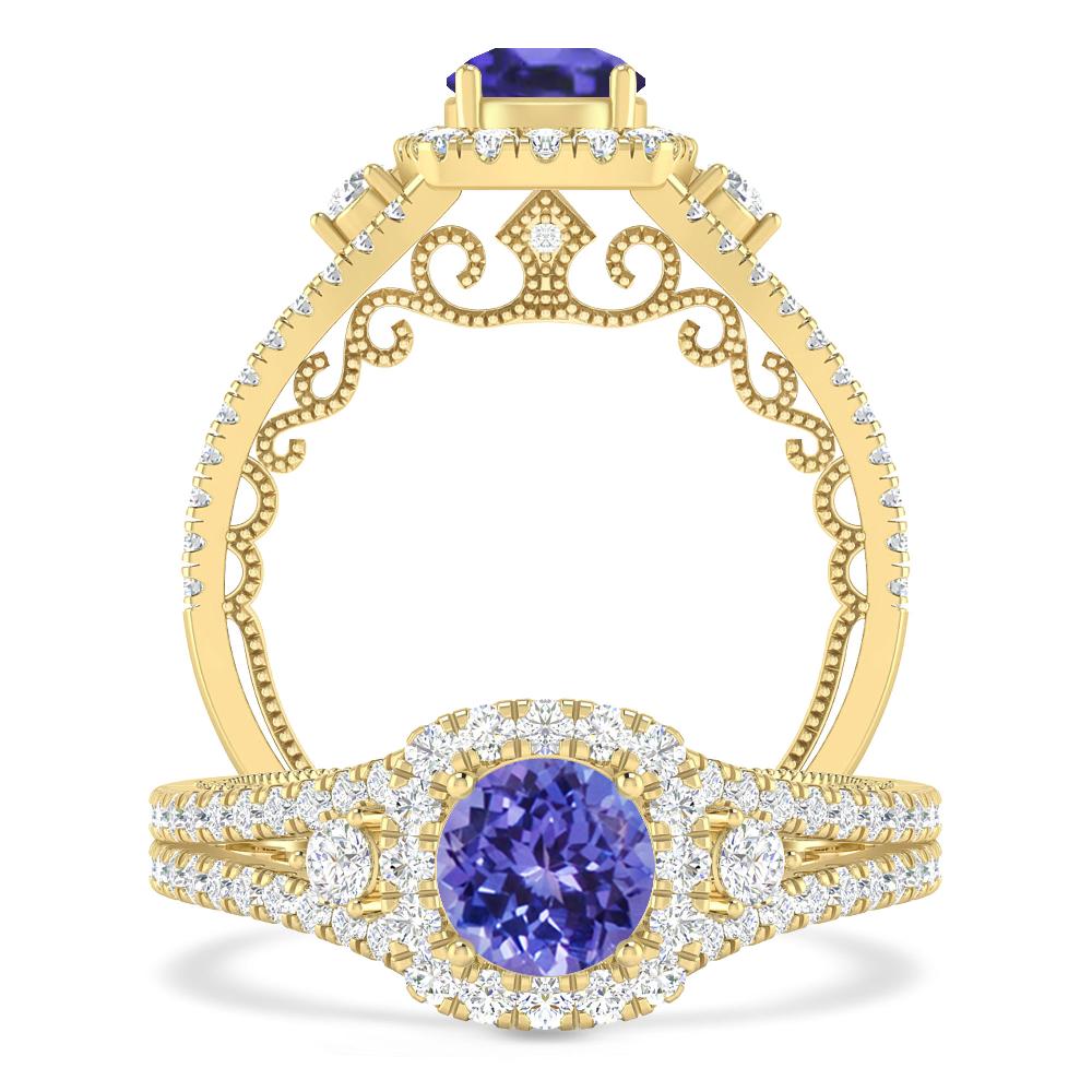 Yellow Gold - Tanzanite