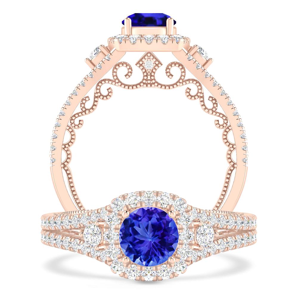 Rose Gold - Tanzanite