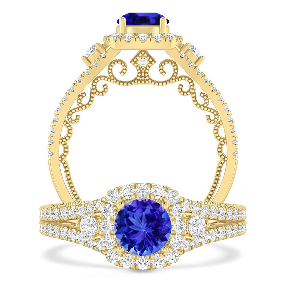 Yellow Gold - Tanzanite