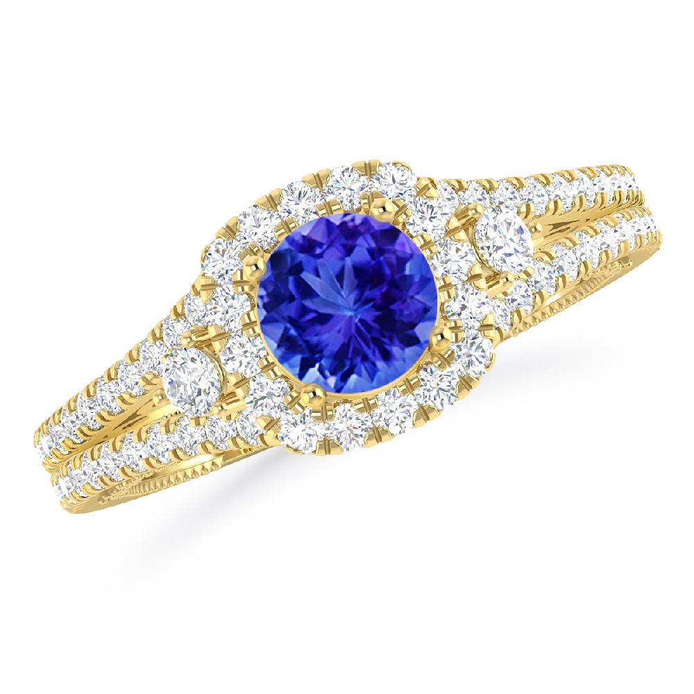 Yellow Gold - Tanzanite