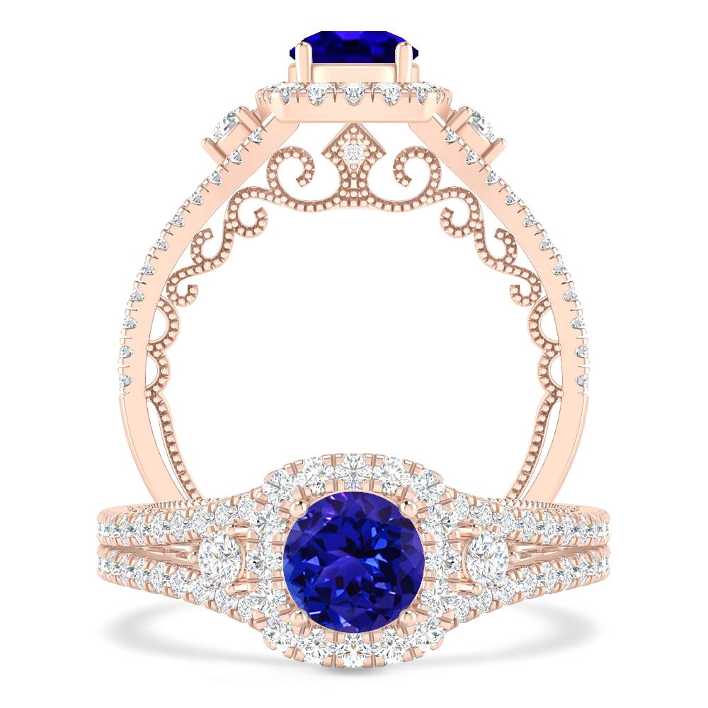 Rose Gold - Tanzanite