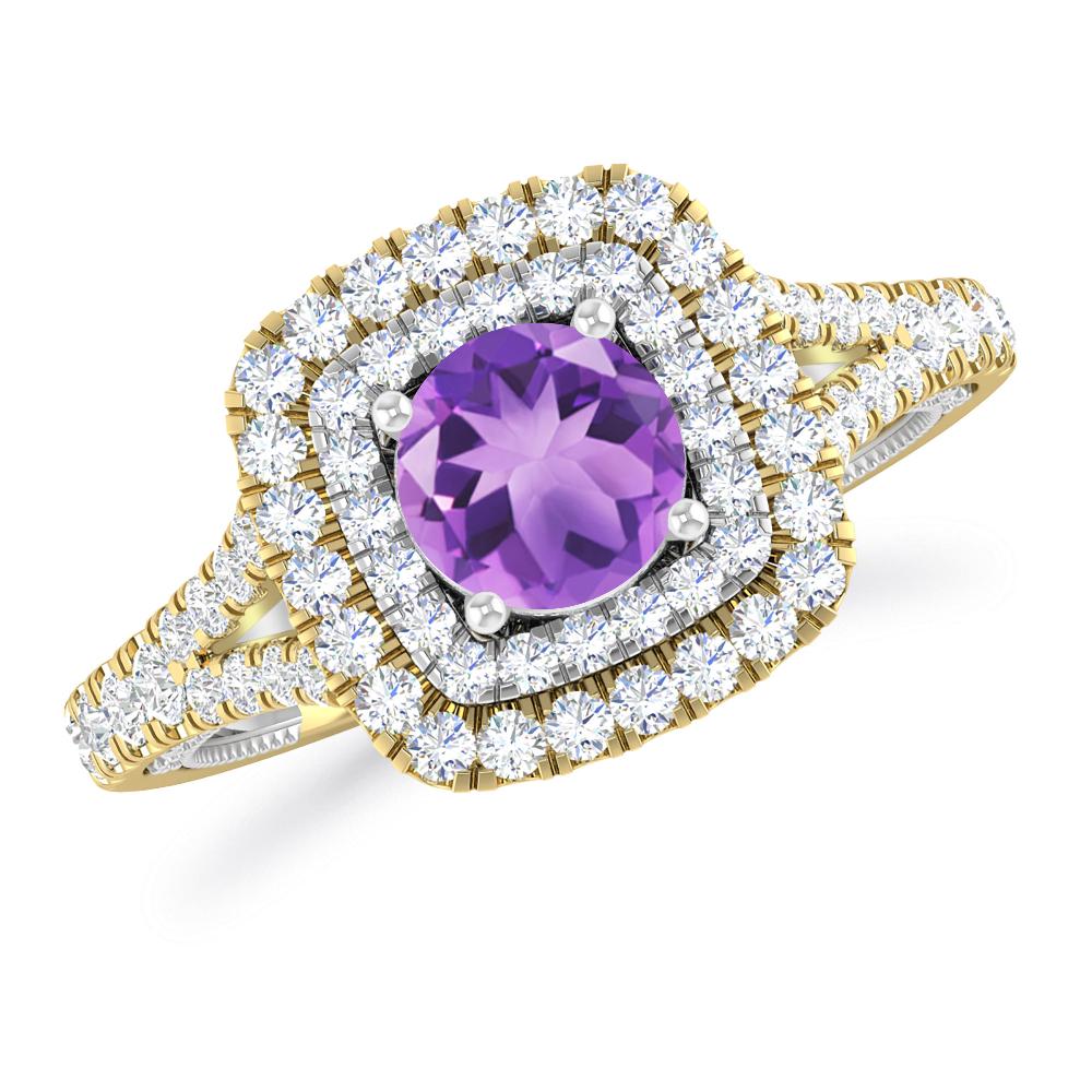 Yellow Gold - Amethyst