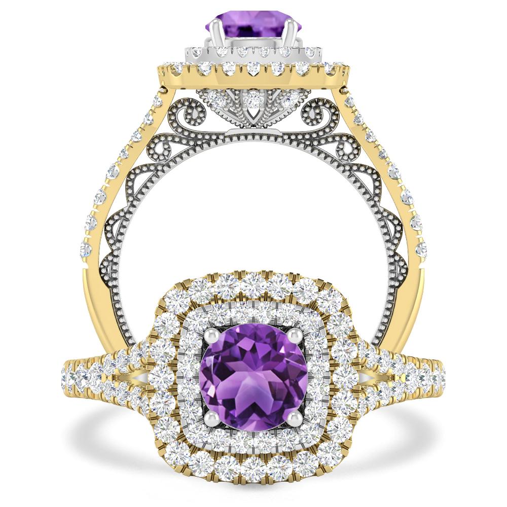 Yellow Gold - Amethyst