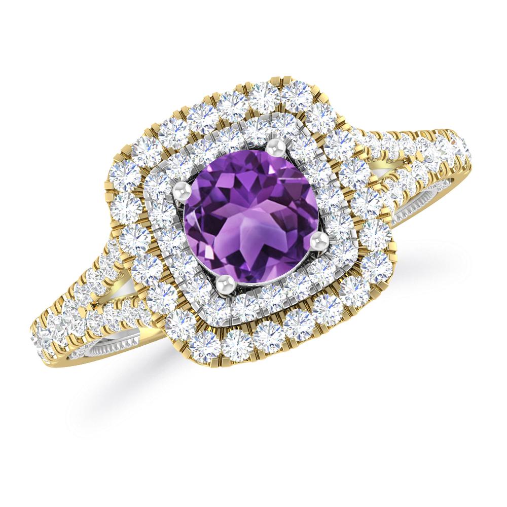 Yellow Gold - Amethyst