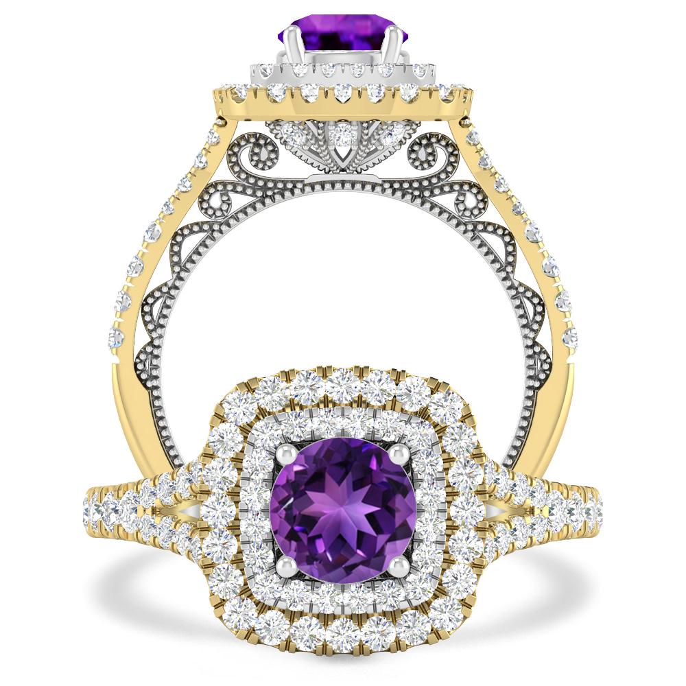 Yellow Gold - Amethyst