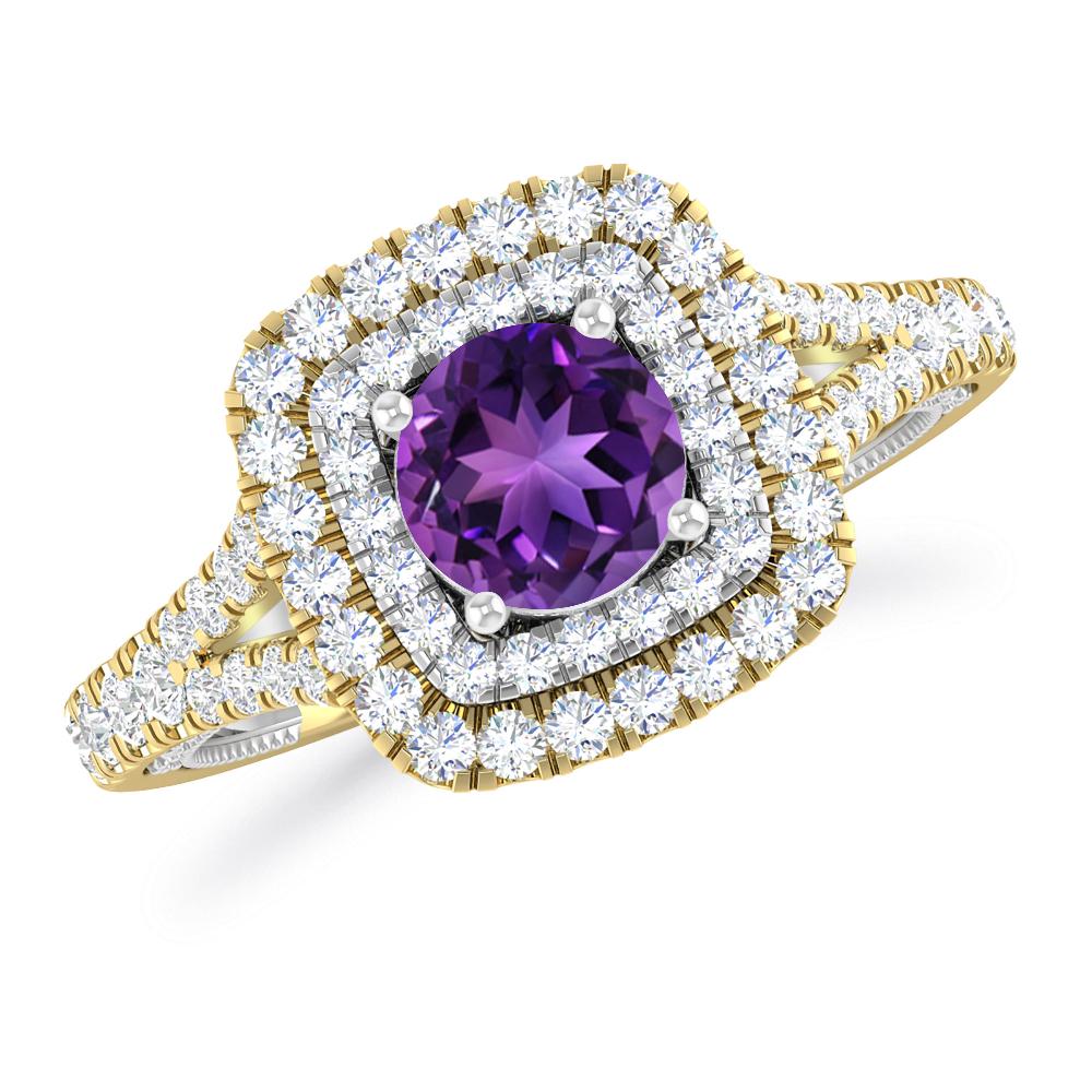 Yellow Gold - Amethyst