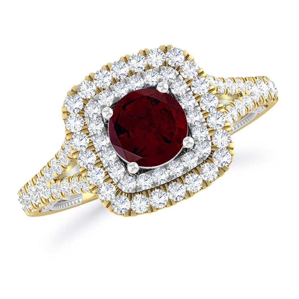 Yellow Gold - Garnet