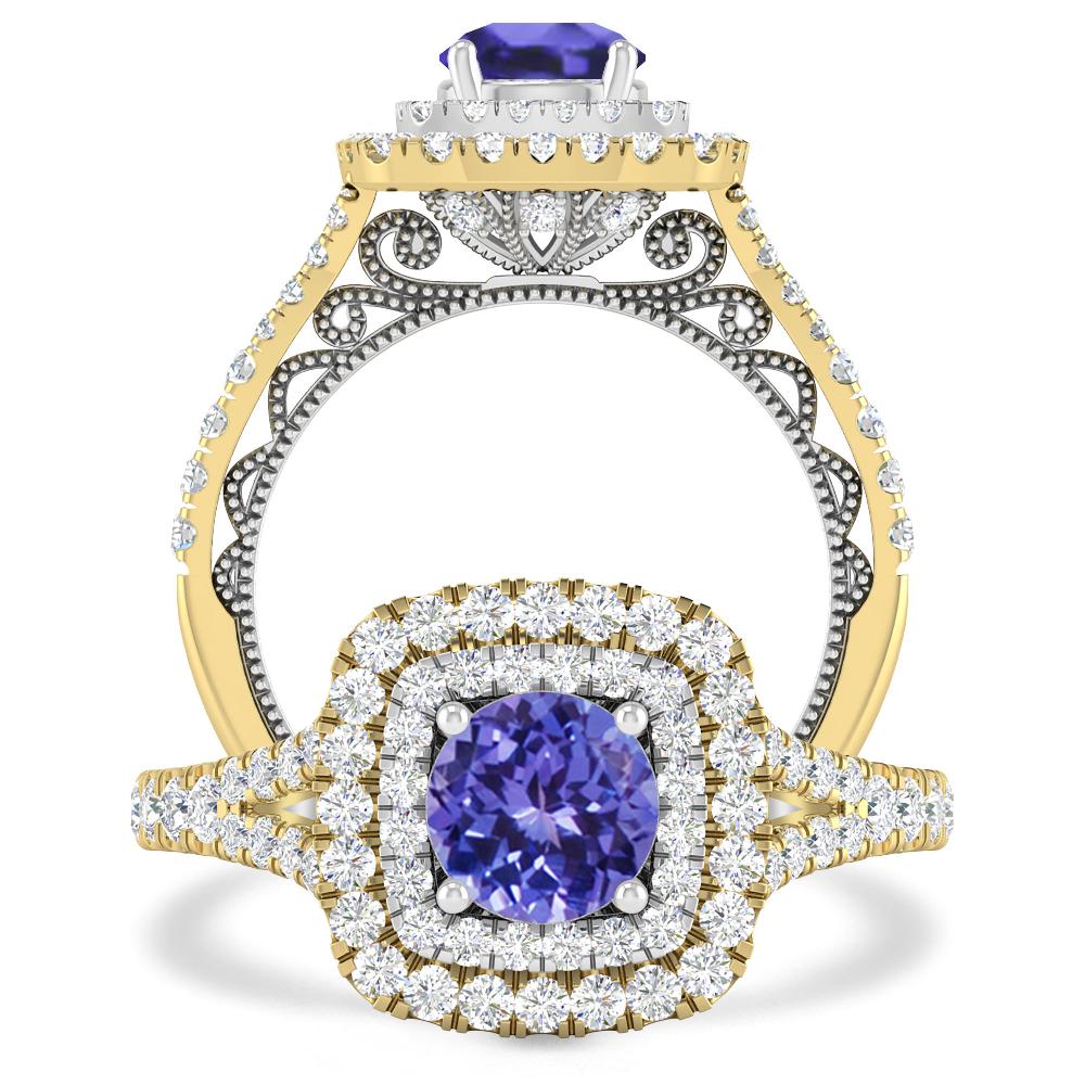 Yellow Gold - Tanzanite