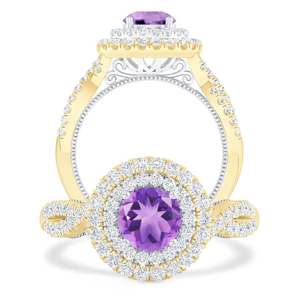 Yellow Gold - Amethyst