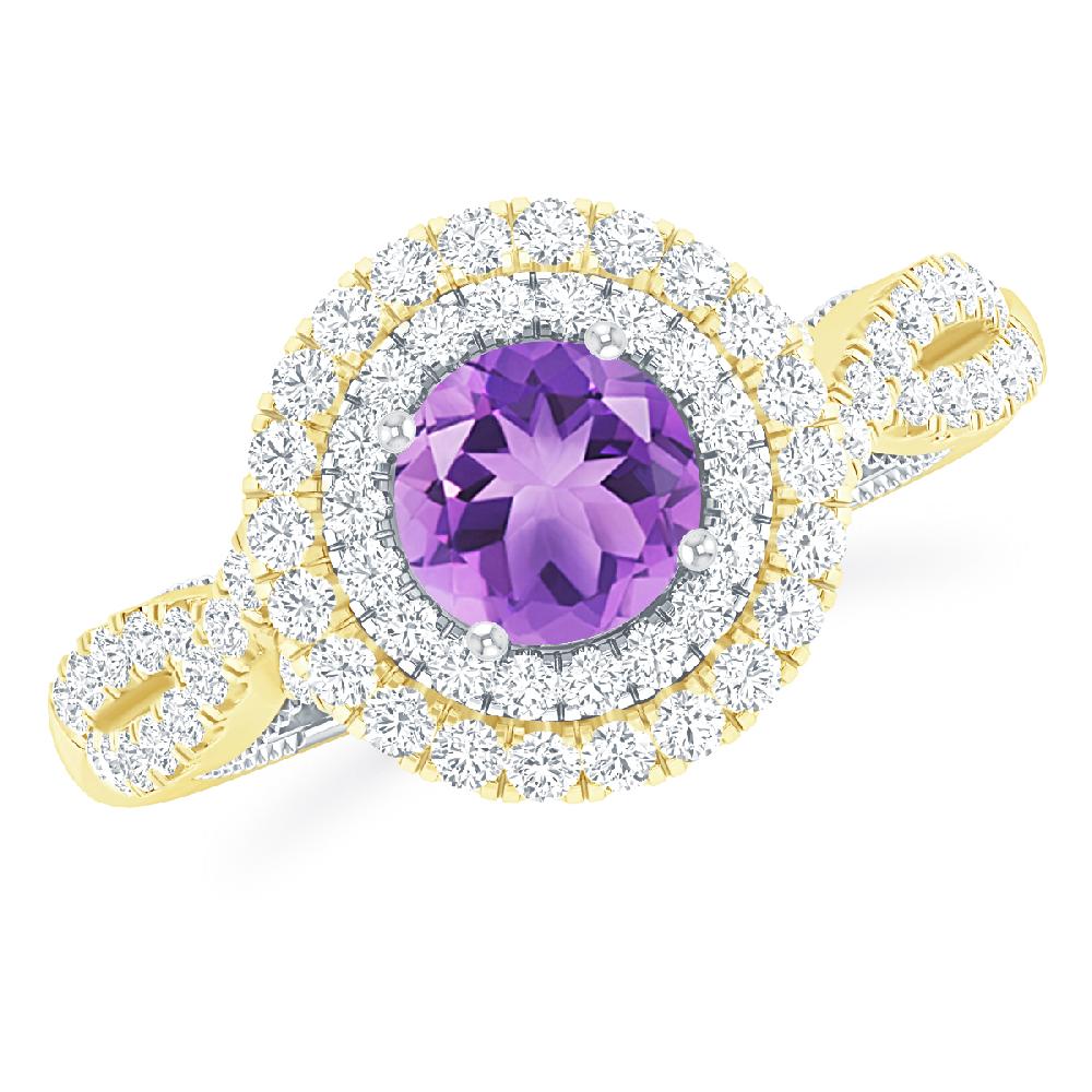 Yellow Gold - Amethyst