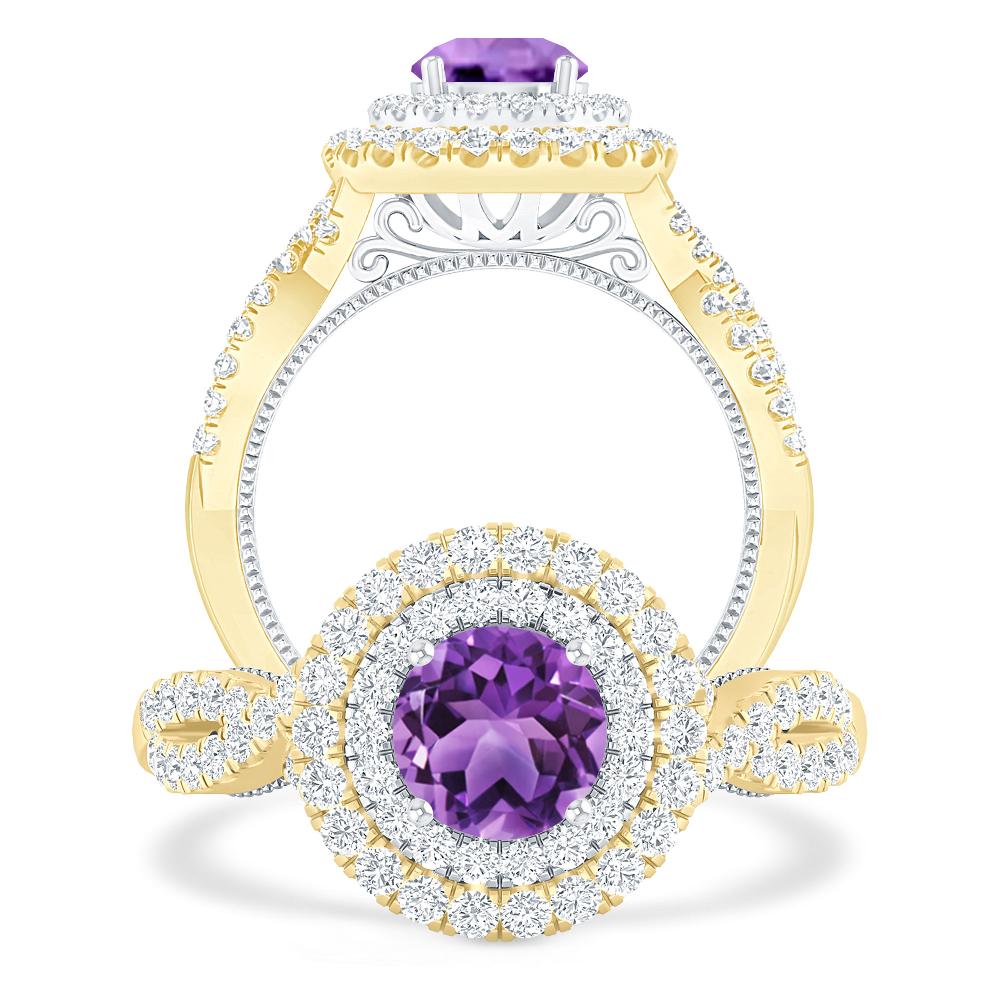 Yellow Gold - Amethyst