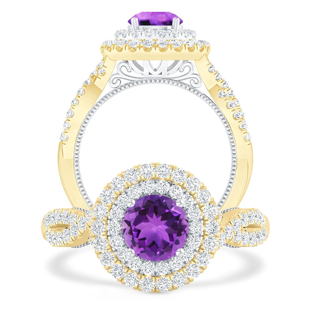 Yellow Gold - Amethyst