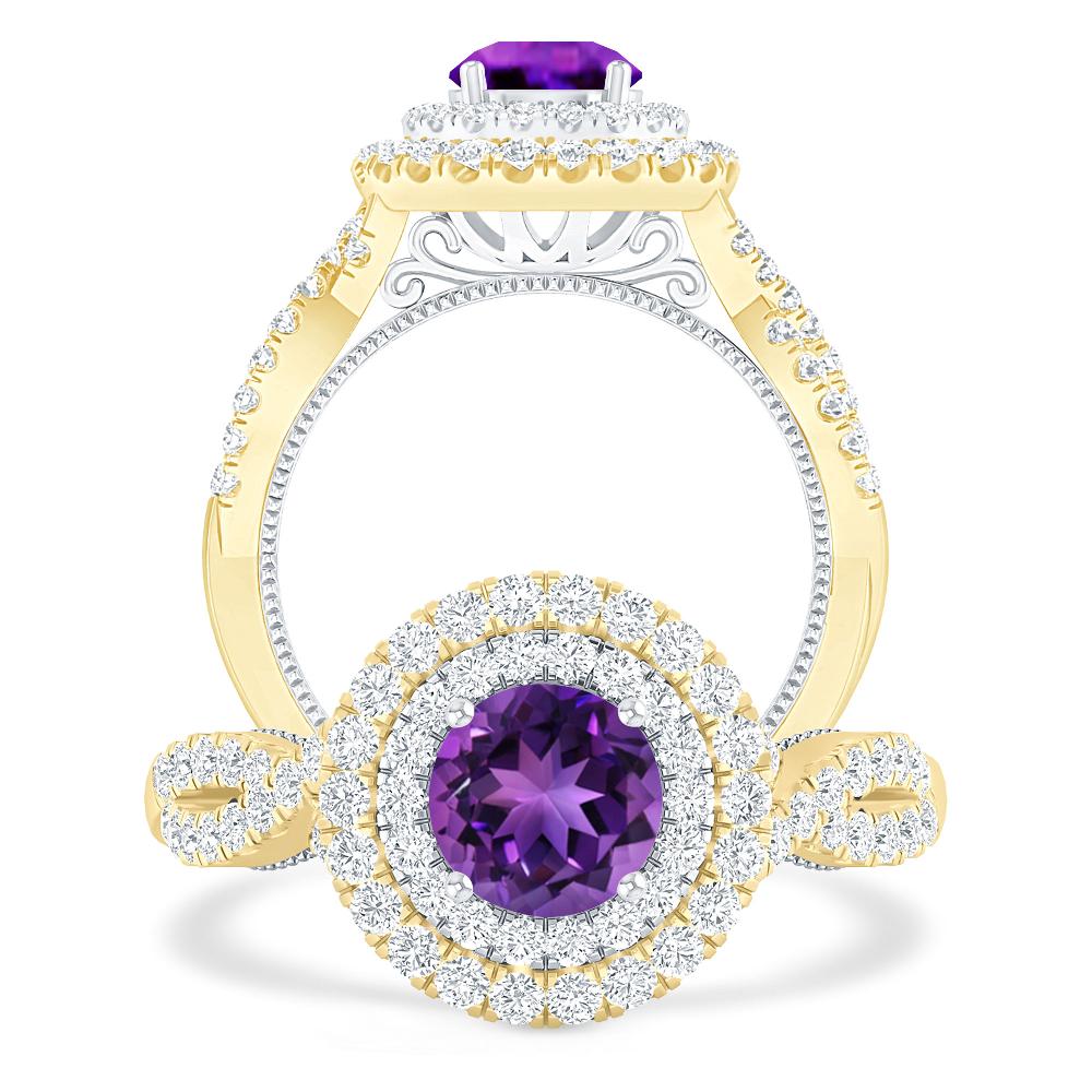 Yellow Gold - Amethyst