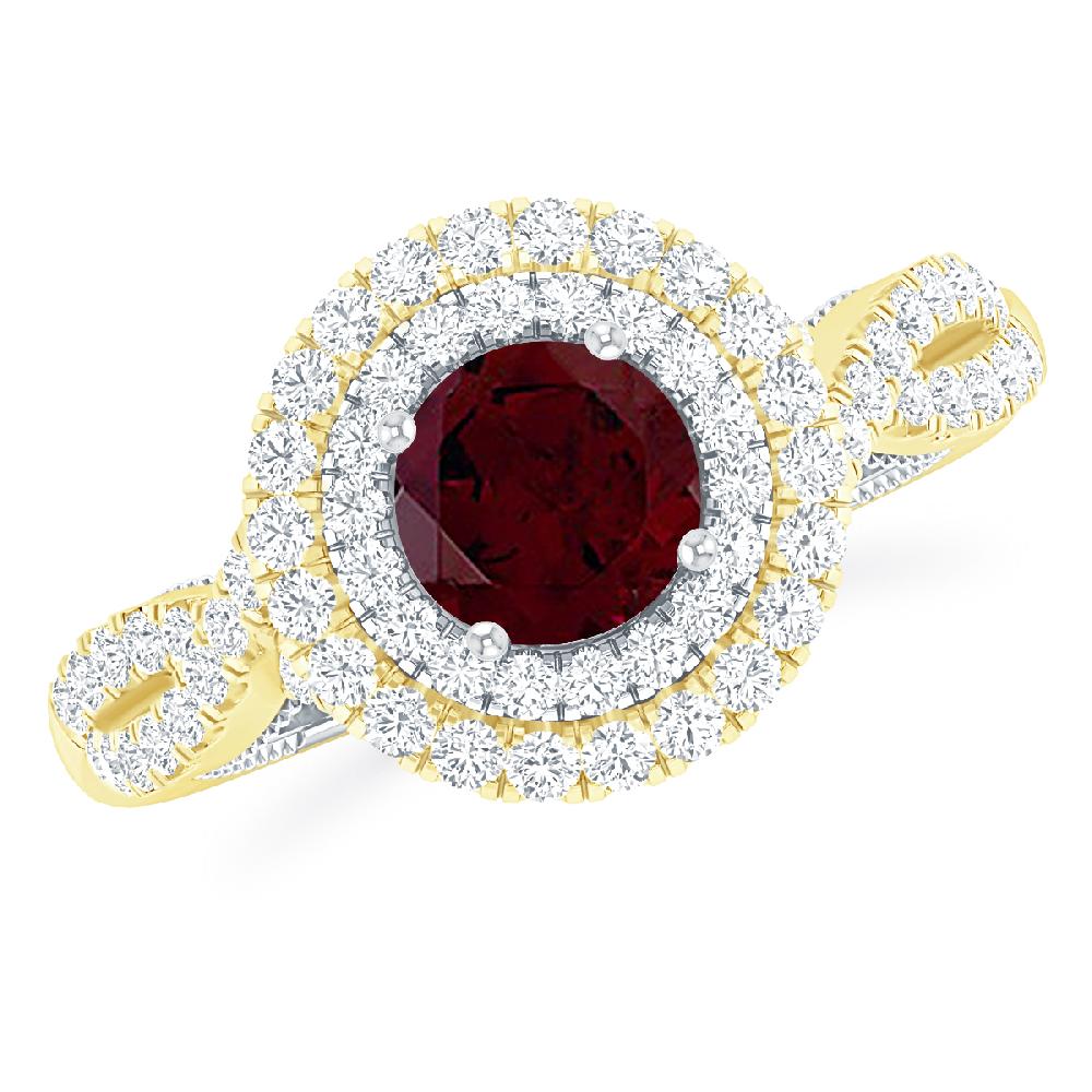 Yellow Gold - Garnet