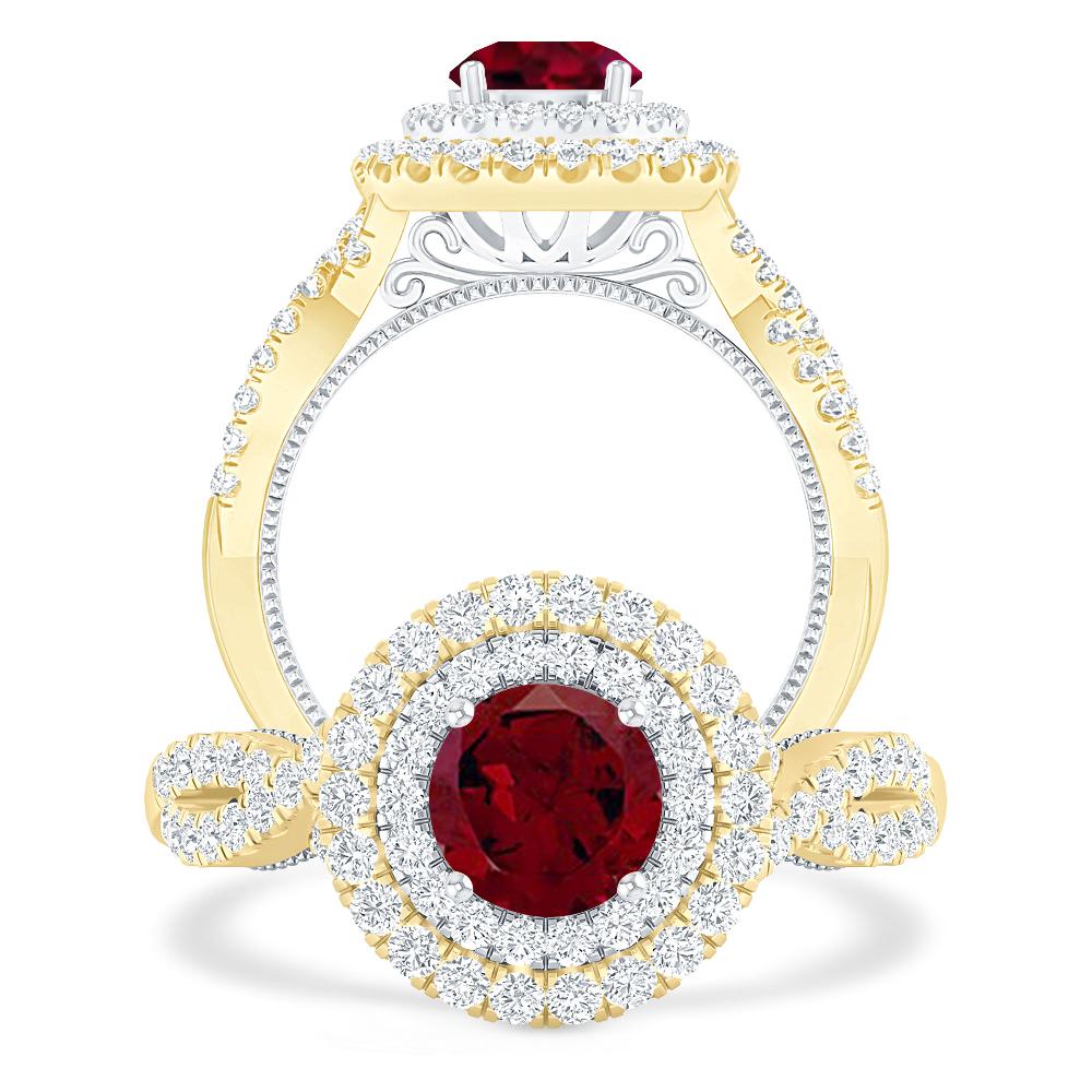 Yellow Gold - Garnet