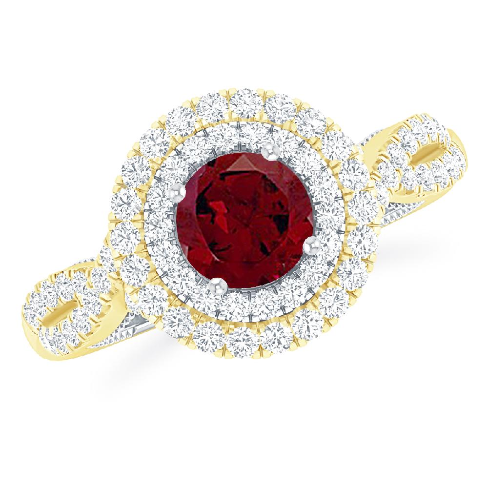 Yellow Gold - Garnet