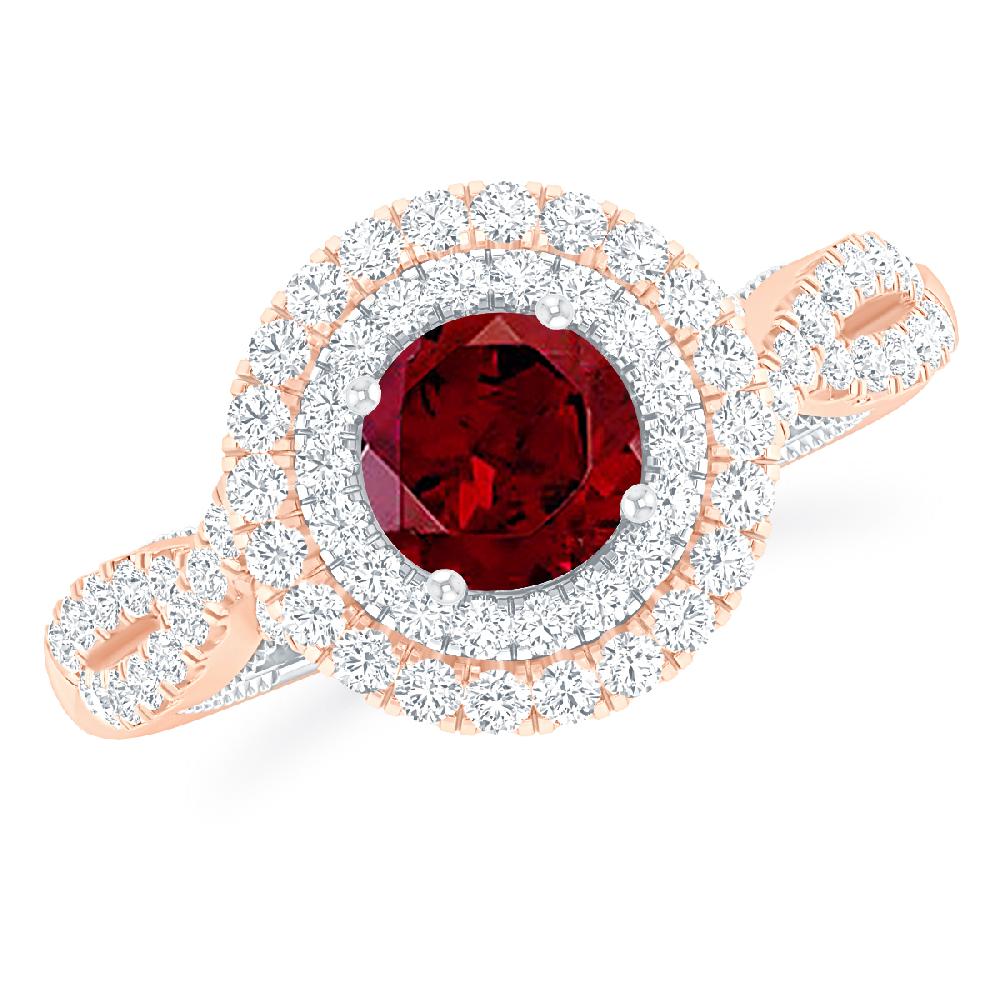 Rose Gold - Garnet