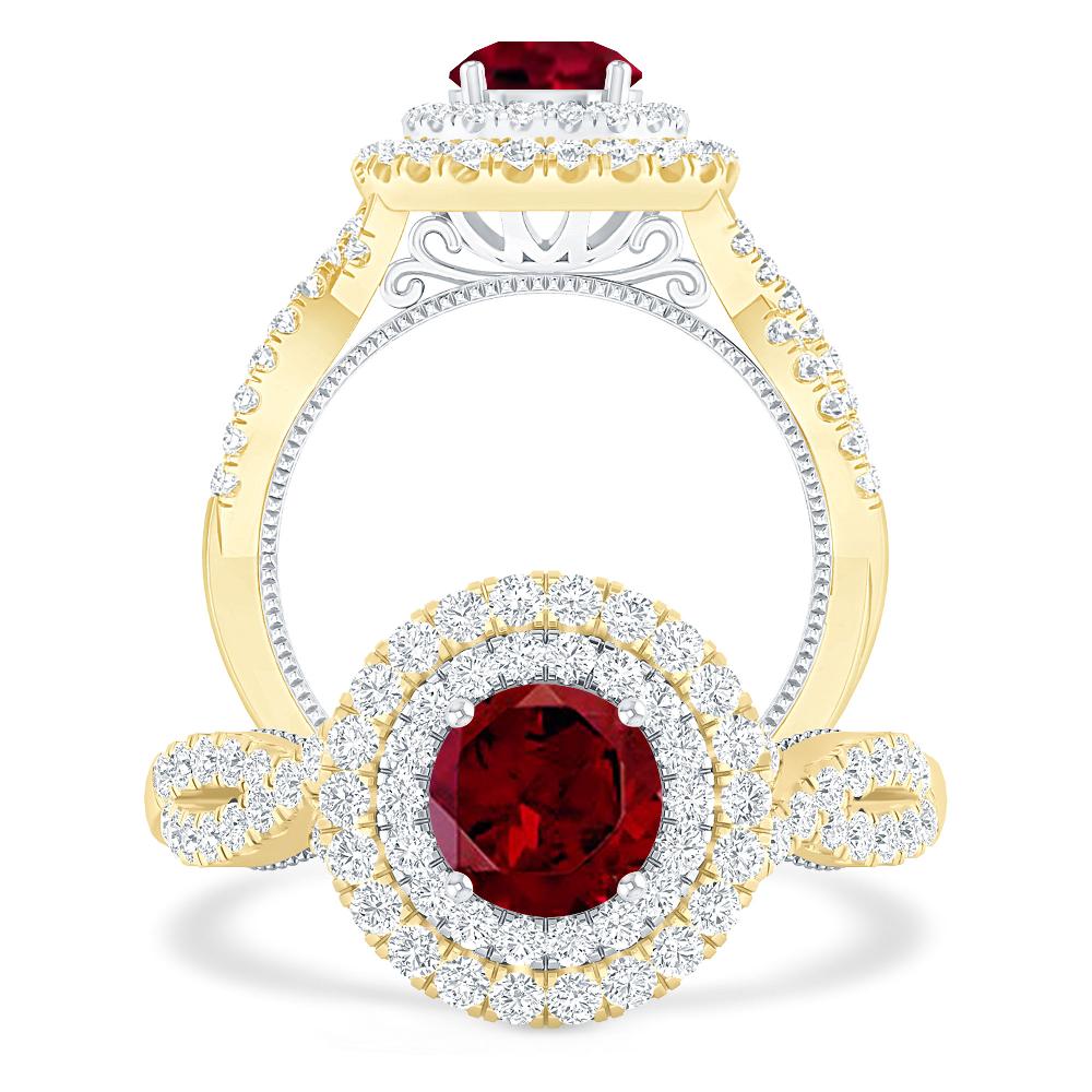 Yellow Gold - Garnet