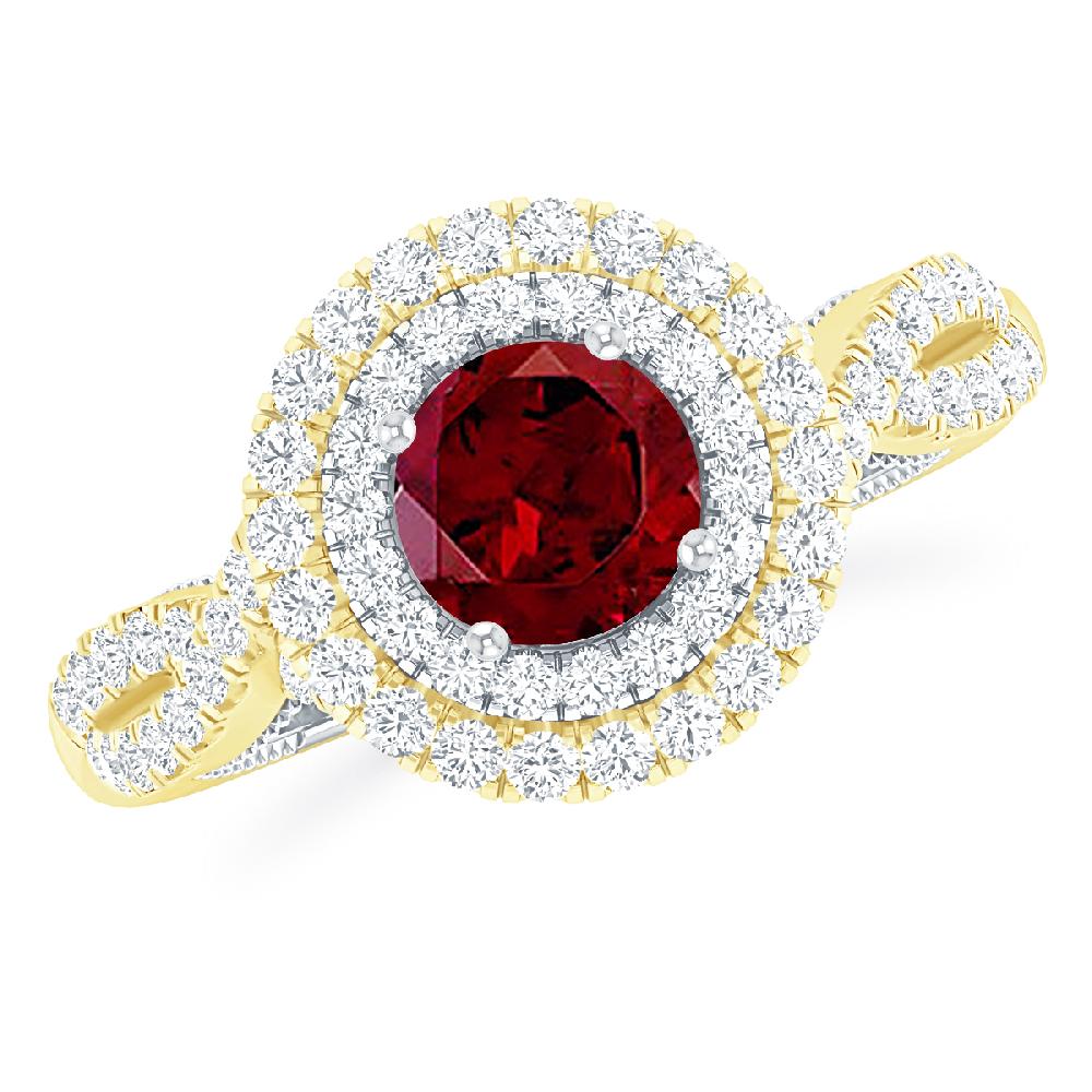 Yellow Gold - Garnet