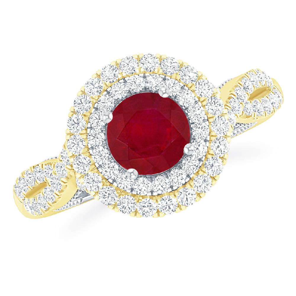 Yellow Gold - Ruby